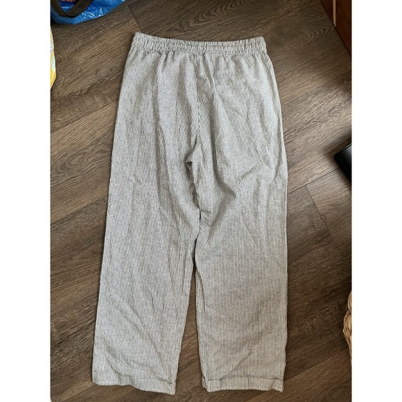 J.Crew Womens Striped Linen Blend Drawstring Cropped Pants Size 4 - Picture 4 of 8